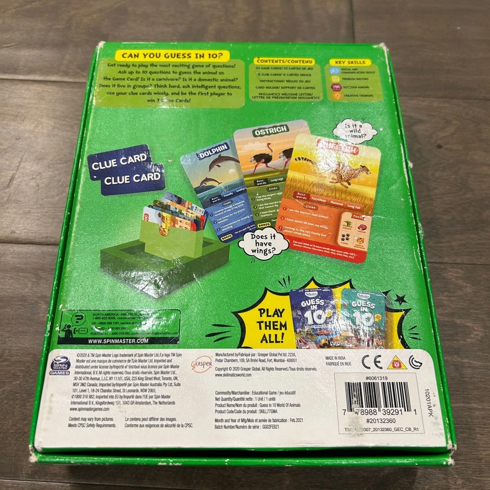 Skillmatics Guess in 10 World of Animals Card Game - Image 3 of 3