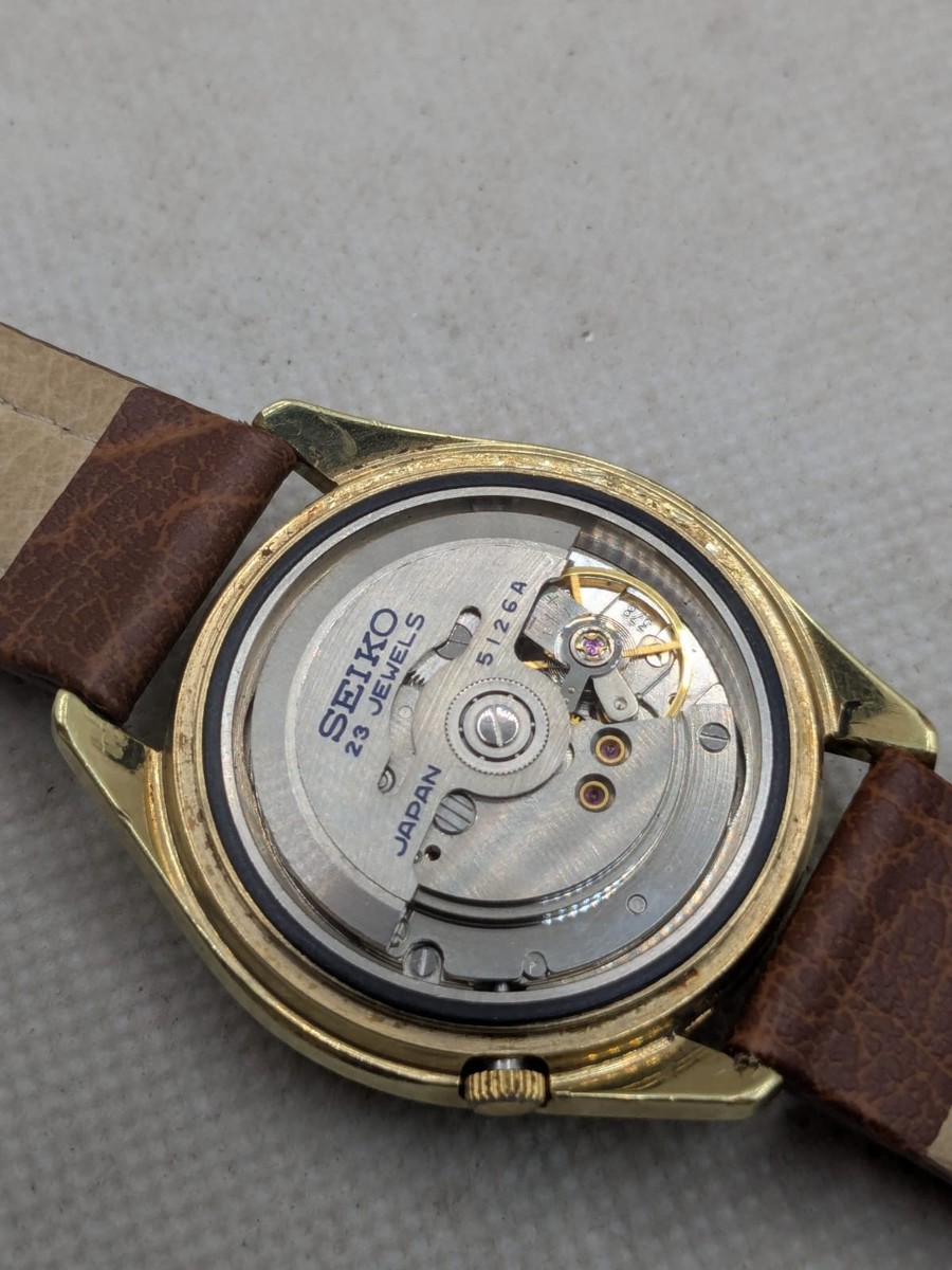 Vintage Seiko 5 Automatic Day/Date 5126-8050 Fluted bezel Men's
