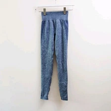 GYMSHARK VITAL SEAMLESS LEGGINGS Grey tone Blue MARL (XS) EUC