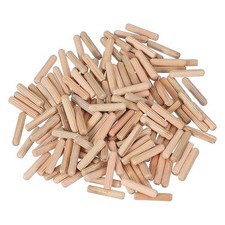 Wooden Dowel Pins 3/16" x 1" (5mm x 25mm) Straight Dowel Rods Wood Fluted Dowels