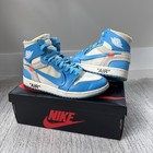 Size 9.5 - Nike Jordan 1 Retro OG x Off-White High UNC With Box, Laces, and Tag