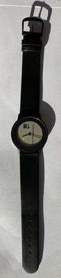 Armbanduhr Erich Lacher Uhrenfabrik Freie Universität FU Berlin schwarz Leder