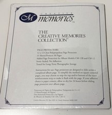 Creative Memories Original 12x12 Page Protectors Old Style Refill Pages 15 NEW