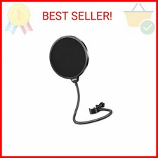 Aokeo Professional Microphone Pop Filter Mask Shield For Blue Yeti and Any Other