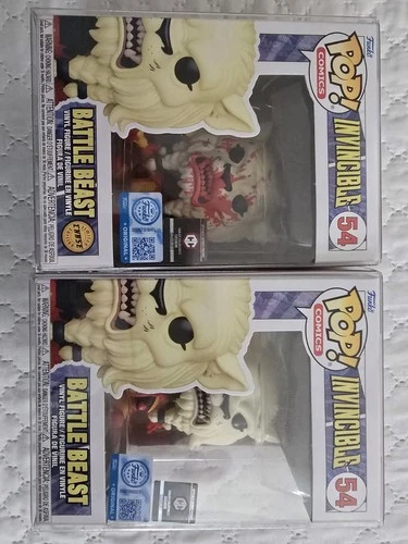 Funko Pop! Comics Invincible Battle Beast #54 CHASE & Common Set with Protectors