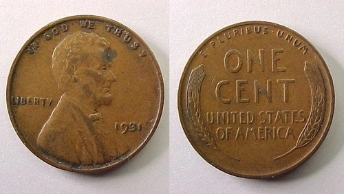 1931 P Lincoln Cent Extremely Fine XF