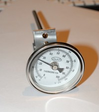 DENKI STEM THERMOMETER 6" STEM DARKROOM CHEMICAL BATH TEMPERATURE GAUGE