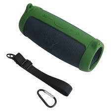 Green Silicone Cover Pad With Strap For JBL Charge 5 Bluetooth Speaker whj