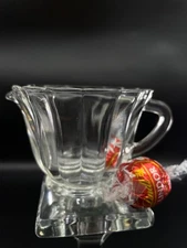 Federal Glass FEG90 Clear Paneled Creamer Footed Depression Glass Art Deco