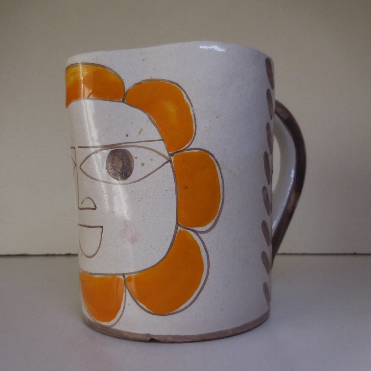 N23.183 Terracotta Pottery Enamel Desimone Italy 64/6 Modern Art