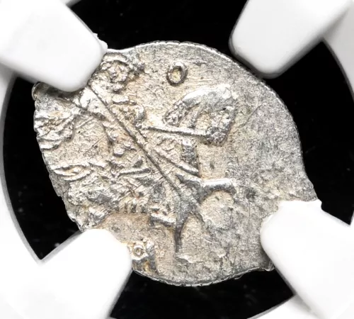 RUSSIA. Boris Godunov, 1598-1605, Silver Kopek, NGC MS62