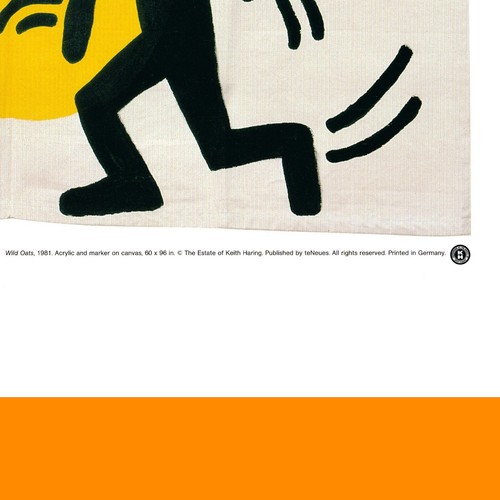 1981 Keith Haring Estate Wild Oats vintage art lithography print poster 90s rare - Picture 8 of 9