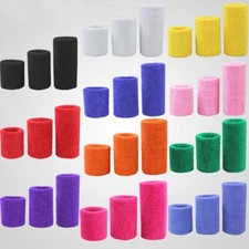 Wrist Sweat Bands Cotton Wristband Sweatband Sport Basketball Baseball Tennis 
