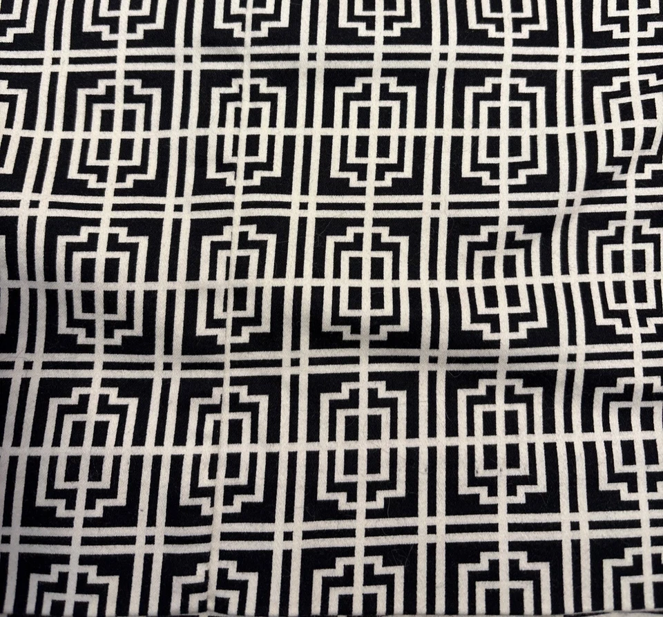 Alfred Sung Pure Geometric Black White Pencil Skirt S Cotton Spandex Side Zip - Image 2 of 4