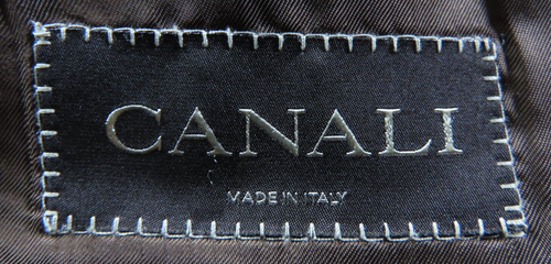 Canali Mens Silk Wool Brown Windowpane Italian Blazer Jacket Sport Coat 40 R EUC - Picture 8 of 13