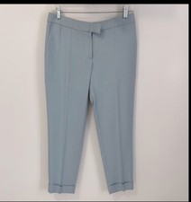 Stella McCartney Light Blue Cuffed Ankle Trousers size EU40