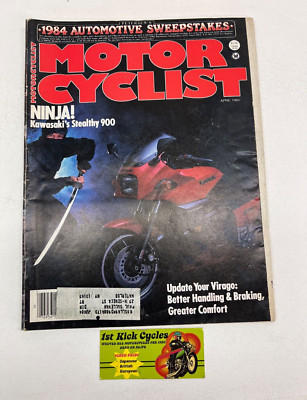 INVENTORY マガジン MOTORCYCLIST MAGAZINE APRIL 1984 KAWASAKI 900 NINJA ZX900 VINTAGE