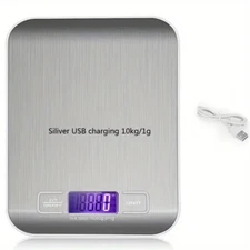 Kitchen Digital Scale Multi-Function Portable Weighing Scale LCD Display USB Cha