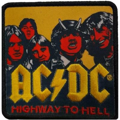 AC/DC Standard Patch: HIGHWAY TO HELL ALT COLOUR:  acdc Official Merch fan gift
