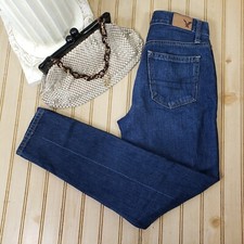 American Eagle Size 0R Vintage Hi-Rise Button Fly Skinny Jeans Dark Wash VGC