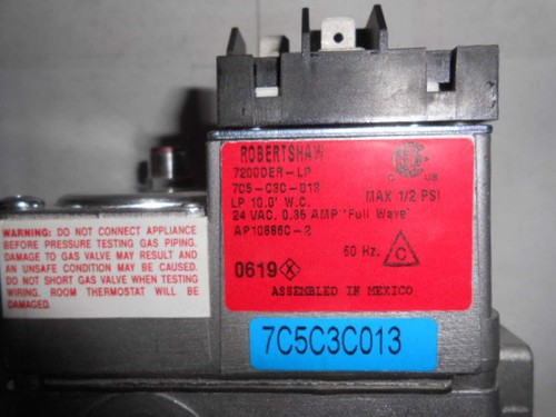 Robertshaw SP10886C/7200DER-LP 1/2"x3/4"FPT LP Gas Water Heater Gas Valve - Picture 6 of 7