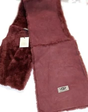 UGG® Australia 4 Panel Pull-Through Shearling Sangria UGG Scarf