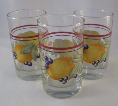 Corelle Coordinates Abundance Set of 3 Juice Glasses Retired Corning USA |  eBay