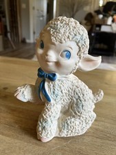 Vintage Large Rubber Squeak Toy Doll Lamb Sheep