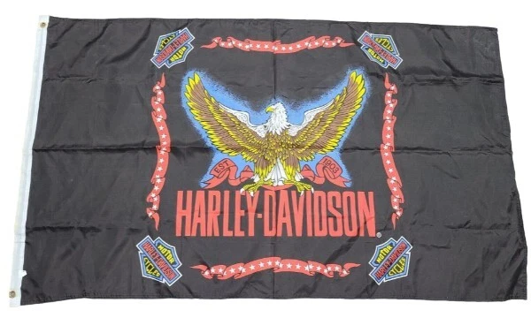 Bandiera Harley Davidson 3x5 Piedi – Striscione Grande Monoposto – Nuovo, Spedizione Rapida USA