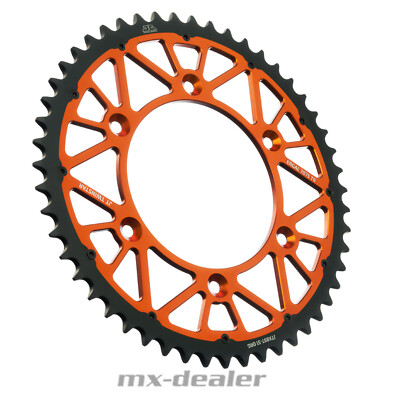 JT Sprockets Dual Stahl Alu Kettenrad 48 Zähne Twinstar Orange KTM SX SXF EXC