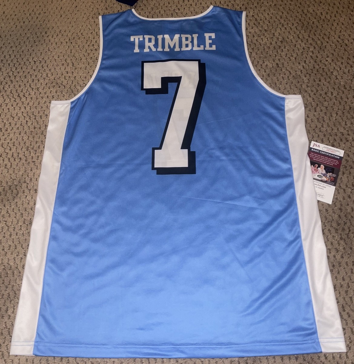 SETH TRIMBLE SIGNED UNC JERSEY AUTOGRAPH BASKETBALL JSA NORTH