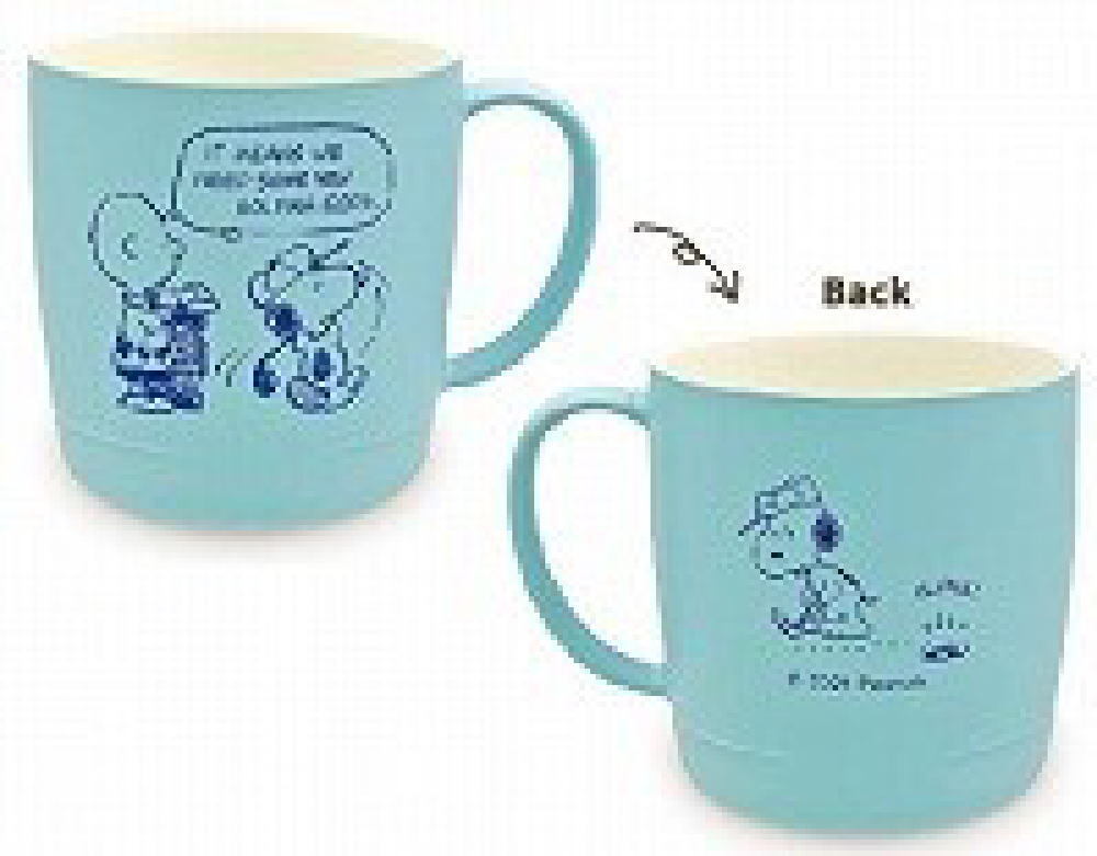Taza Azul Golf Woodstock Cacahuetes Anime Personaje Taza Comida Vajilla