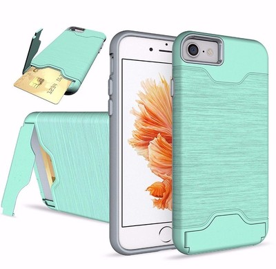 iPhone SE (2nd Gen) iPhone Hard Hybrid HIDDEN Credit Card Holder  Case