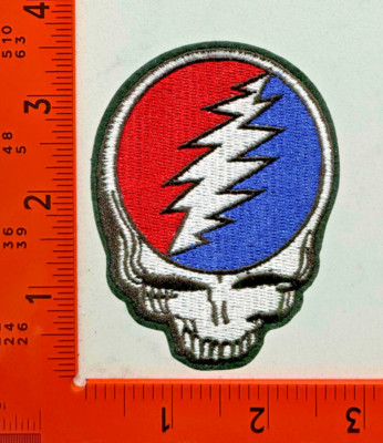 Grateful Dead Skull Patch Embroidered Iron-On Rock Band Logo Badge