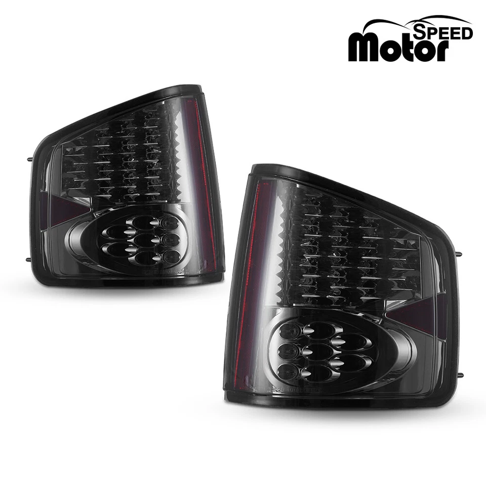 Chrome Smoke LED Tail Lights for 94-04 Chevrolet S10 / GMC Snoma Rear Lamp PAIR Foto 3 de 4