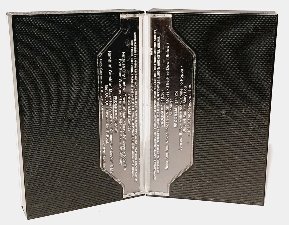 LOT 2 BOB SEGER THE SILVER BULLET BAND NIGHT MOVES LIVE BULLET CASSETTE TAPE - Image 2 of 4