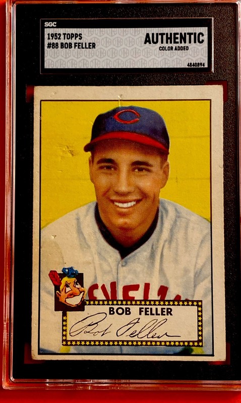1952 Topps #88 Bob Feller SGC AUTHENTIC ALTERED COLOR ADDED *NICE CORNERS/EDGES*