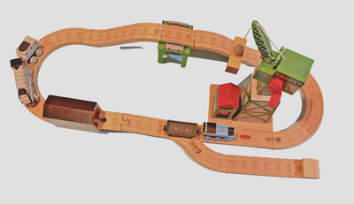 Thomas & Friends Talking Wooden Railway Farewell At The Docks Set Gold Magnet