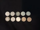 Lot of 10 Roosevelt 90% silver Dimes US Coins 10C Uncertified 1946-1964