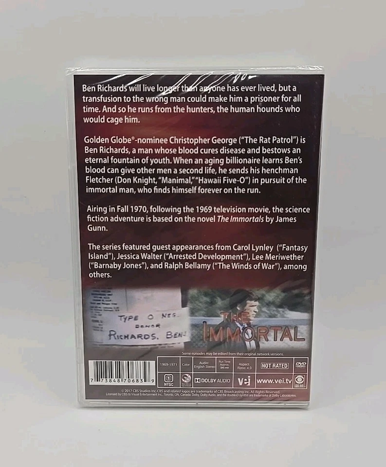 The Immortal The Complete Collection (DVD, 1969) Region 1 - Brand New & Sealed - Image 2 of 4