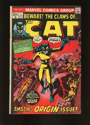 The Cat #1 (1972) Marvel 1st Greer Grant Origin of Tigra Wally Wood