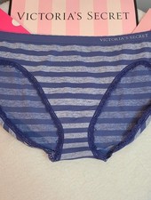 Y2K Victoria's Secret Seamless Stretch Nylon Lace Hi-leg Brief Panty Size Lg