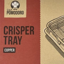 Chef Pomodoro Air Fryer Basket for Oven 12.8" x 9.4", 2-Piece Set Air Fryer