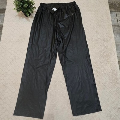Helly Hansen Black Voss Rain Waterproof PU-Coated Welded-Seam Pants, XXL NWT