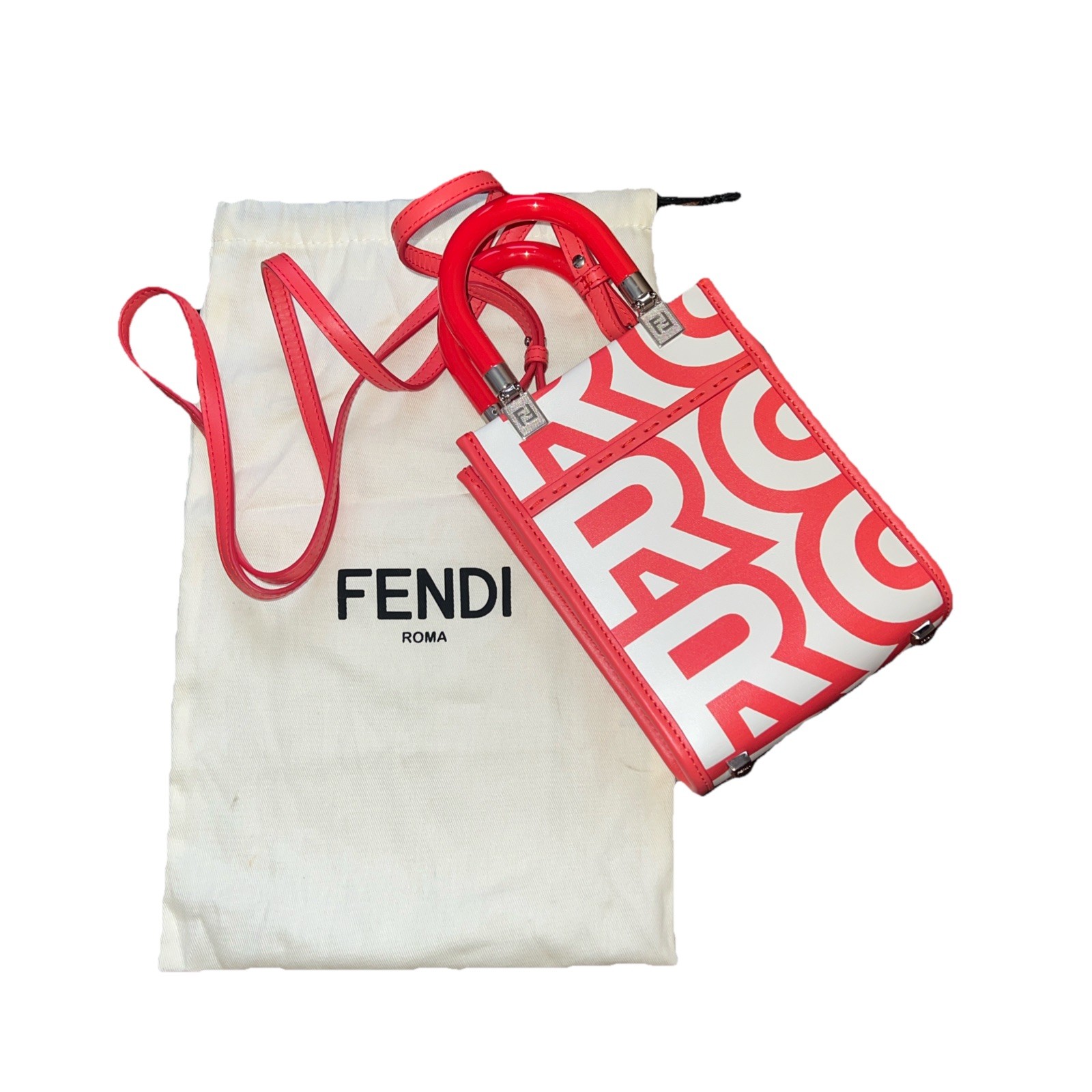 Fendi x Marc Jacobs Sunshine Shopper Tote Printed Leather Mini image 2