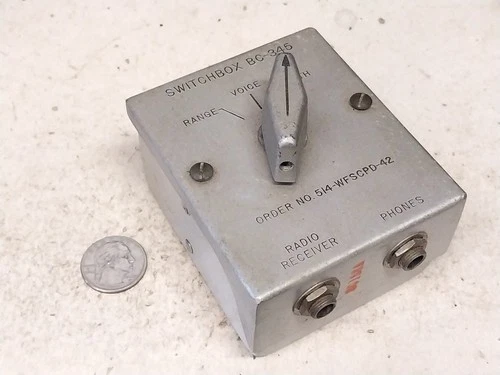 New Unused Pre WW2 Army Aircraft BC-345 Switchbox / Old Vintage Ham Radio Tube
