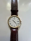 Vintage Seiko Quartz Men's Dress Watch White Roman Dial Date 7N29 8A29 32-36mm