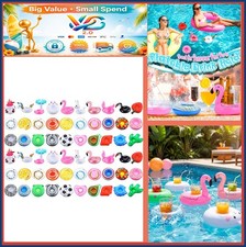 60 Inflatable Drink Floats Pool Cup Holders 30 Styles Summer Swimming Floaties