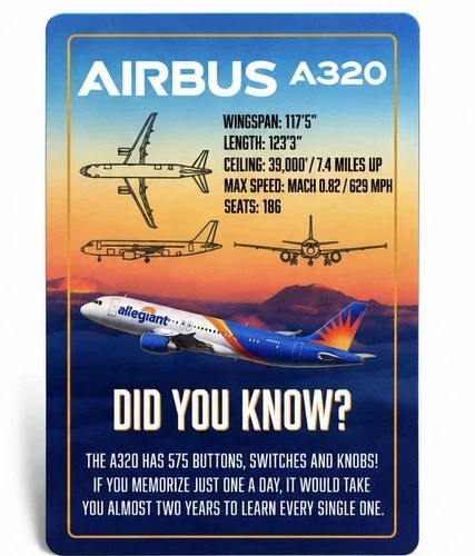 🔥 Allegiant A320 Trading Card - Teamsters Local 2118 - Excellent Condition image 2
