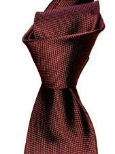  270 NWT TOM FORD Burgundy nailshead Slim solid 3.25  woven silk neck Tie ITALY